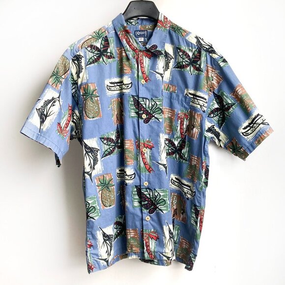 Que Other - Que [Pronounced Q] Cotton Tiki Button Front Shirt